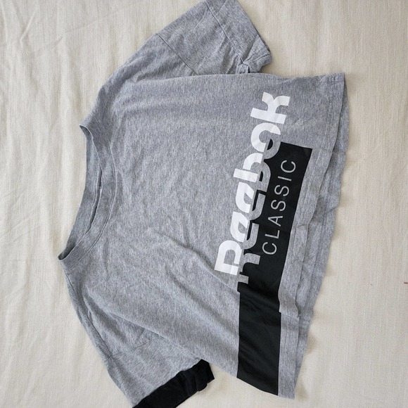Reebok crop top grey sporty large - Picture 2 of 7